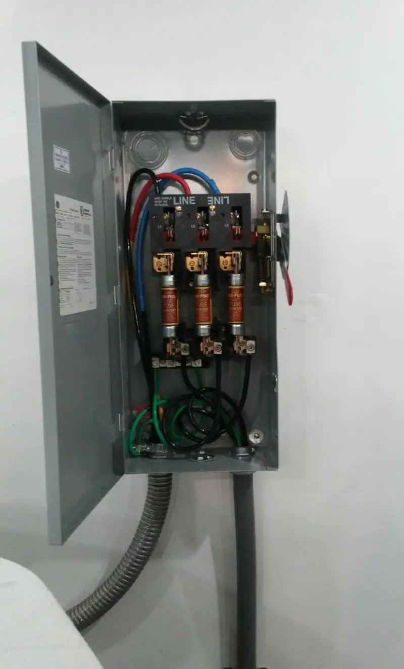 Three-phase disconnect switch installed for Electrical Wiring & Rewiring in Kennebunk